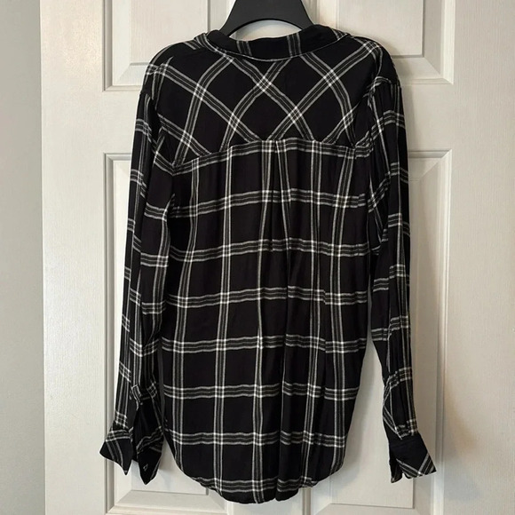 Rails Black and White Plaid Button Down Shirt - Size S - Picture 7 of 7